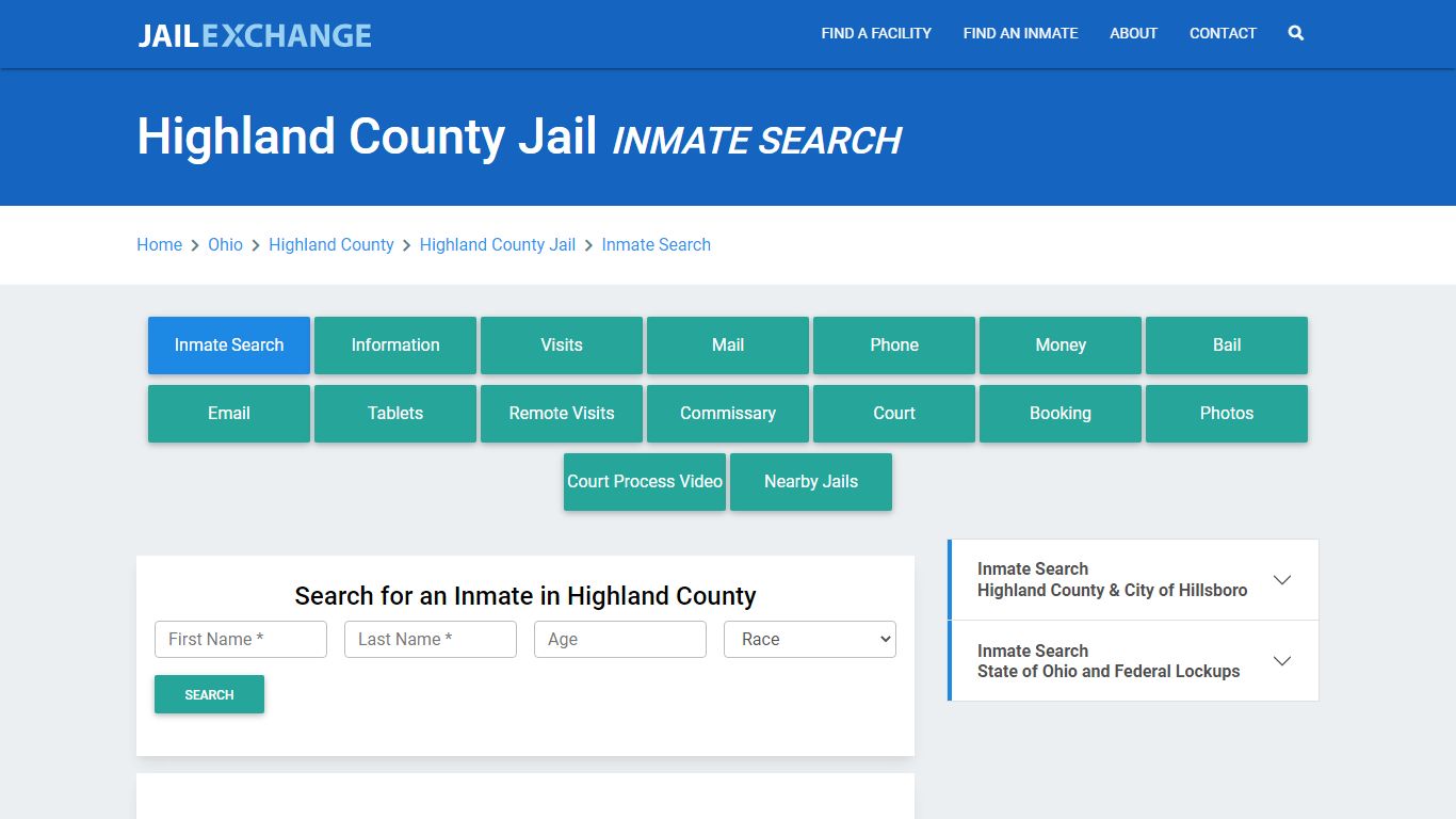 Highland County Jail, OH Inmate Search: Roster & Mugshots